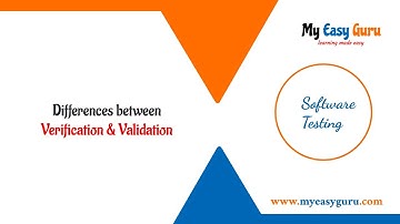 Differences between Verification & Validation | Verification vs Validation | Software Testing
