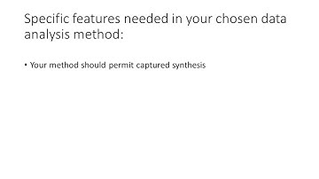 Choosing the right data analysis method - qualitative research