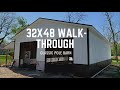 32x48 12’ Pole Barn | Classic Black and White Barn