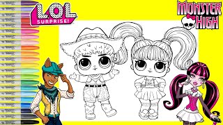 Lol Surprise Dolls Repainted As Monster High Draculaura & Clawd Wolf Lol Surprise Makeover
