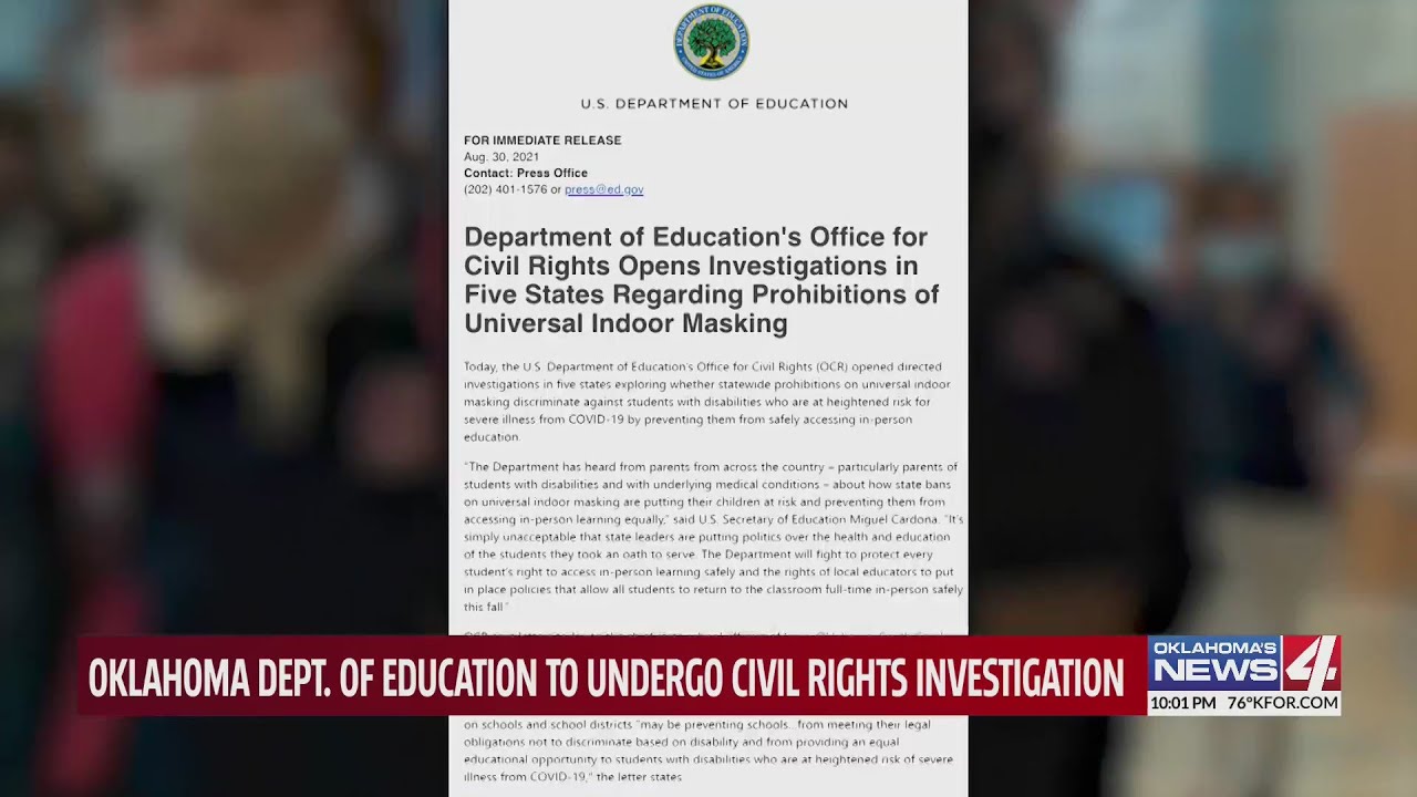 Oklahoma Dept. of Education to undergo civil rights investigation