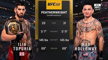 🔴 UFC 308: Ilia Topuria vs Max Holloway | Full Fight & Highlights | Featherweight Title Bout