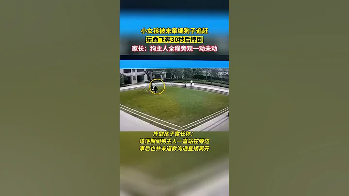 男子遛狗不牵绳狗狂追女孩致其摔倒！家长：狗主人一直在旁看 - 天天要闻