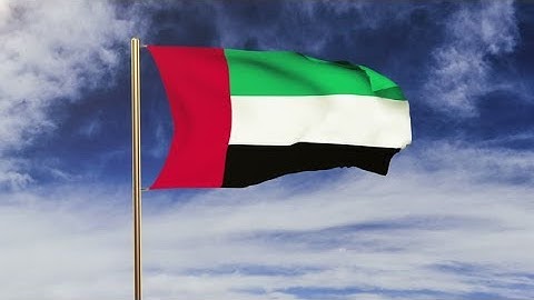 4K United Arab Emirates flag waving in the wind. Green screen, alpha matte. Loopable animation