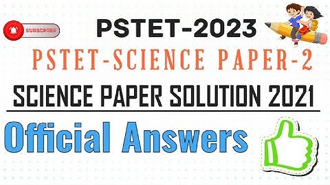 PSTET-2023|| Pstet science paper-2||Pstet paper-2 previous year paper Science 2021 |Pstet science