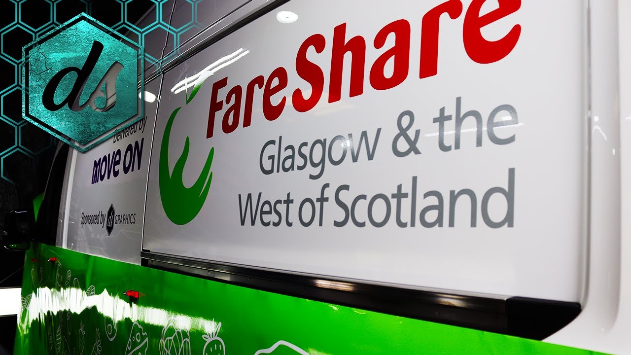 Car Wrap on a Van! FareShare Branding! (PART 1) | DS Graphics LTD