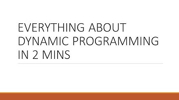 Everything About Dynamic Programming in 2 minutes