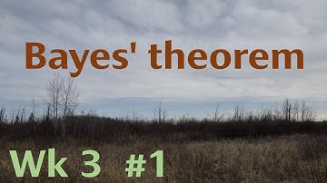 Introduction to the elements of Bayesian statistics. Week 3. Video 1. Bayes