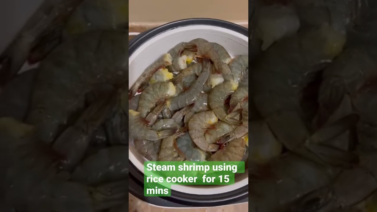 Steam shrimp using rice cooker