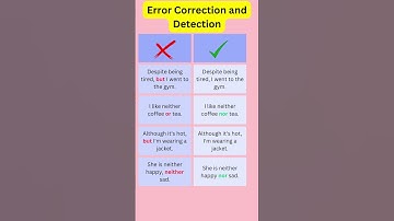 Error Correction and Detection | English Grammar Mistakes