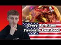 British Guy Reacts to Each US States Most Popular Fast Food Chain