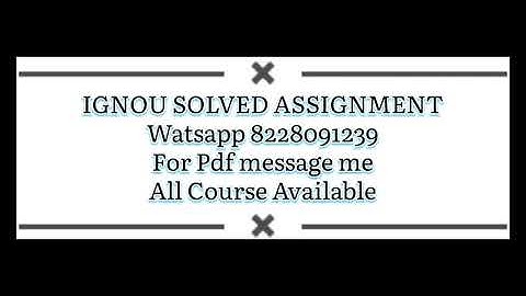 IGNOU MBA SOLVED ASSIGNMENT 2022-23 / PDF WATSAPP ME 8228091239