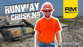 Concrete Recycling Saves Thousands of Trucking Roundtrips | Runway Concrete Crushing