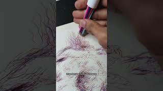 Menggambar kebingungan menggunakan balpen #art #asmr #menggambar