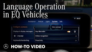 2024-2025 EQB How-To: Language Operation in EQ Vehicles