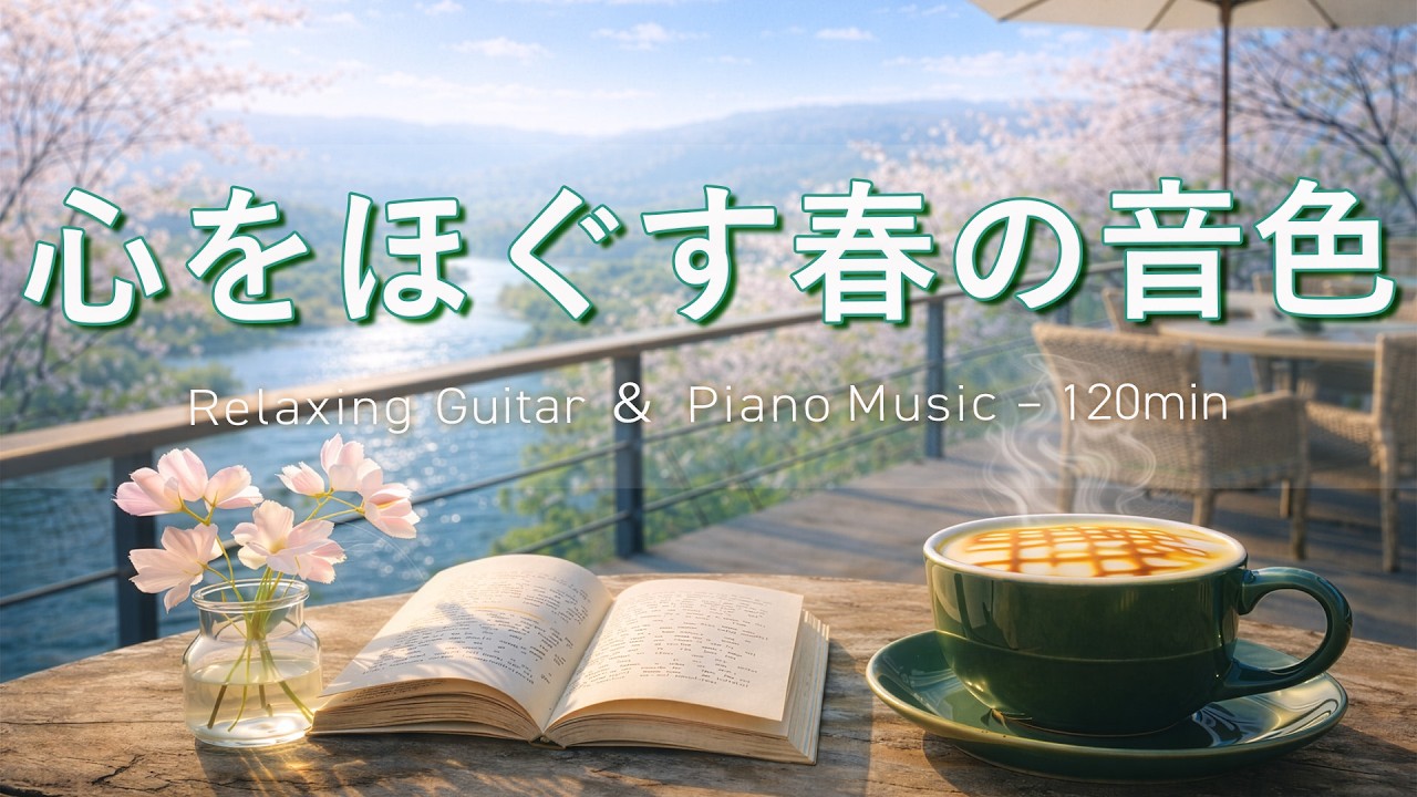 【癒し作業用BGM】週末のリラックスBGM☕🌿｜Spring Relaxing Piano & Guitar – 120min｜優しいギター＆ピアノのリラックス音楽｜集中・読書・リラックスBGM