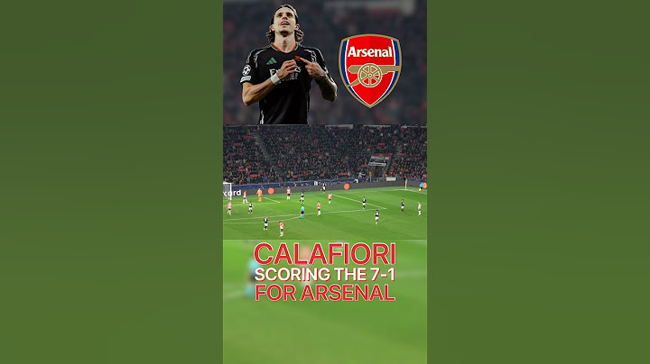 Riccardo Calafiori Scoring the 7-1 for Arsenal Against PSV Eindhoven!