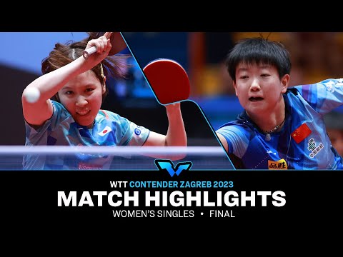 Sun Yingsha vs Miu Hirano | WS Final | WTT Contender Zagreb 2023