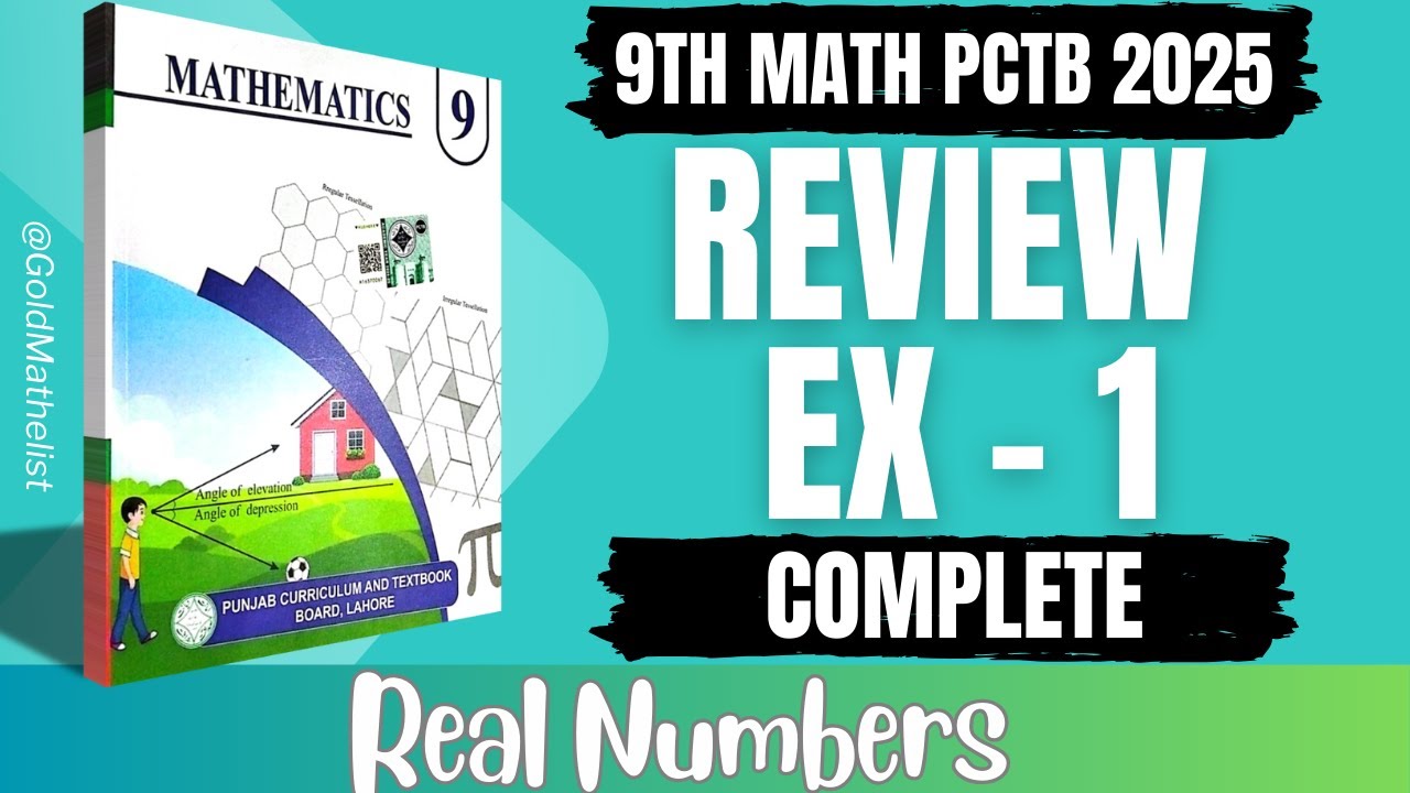 9th class math new book 2025 | Review exercise 1 | Punjab Boards PCTB ...