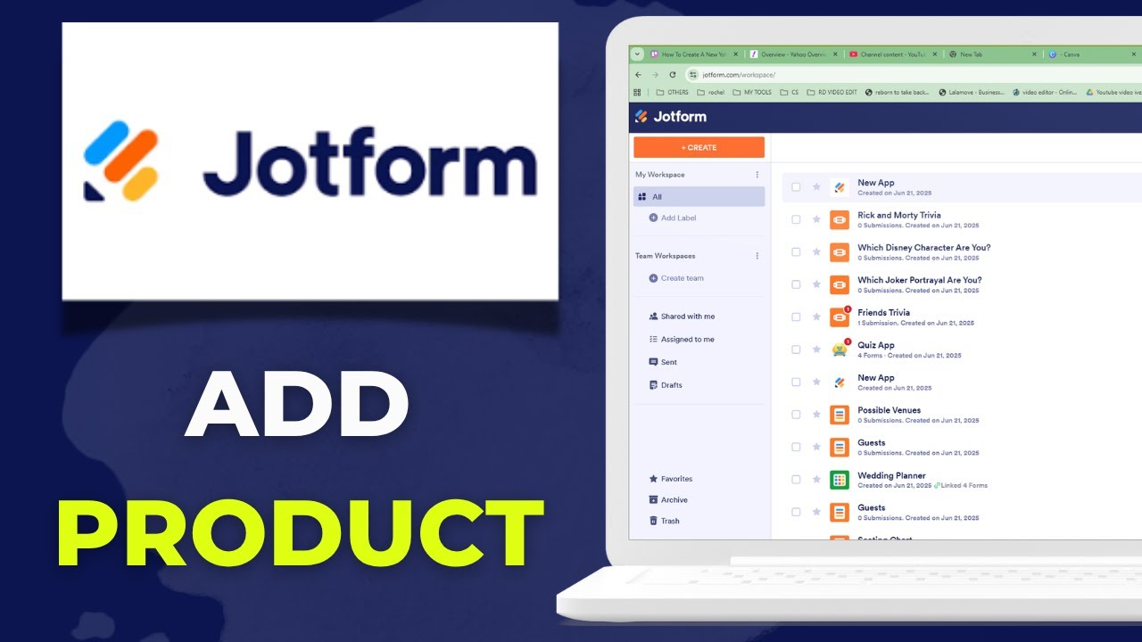 How to Add a Product in Jotform - YouTube