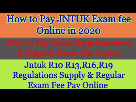 How to Pay JNTUK Exam fee Online in 2020 || How to pay Jntuk Supplementary & Regular Exam fee Online