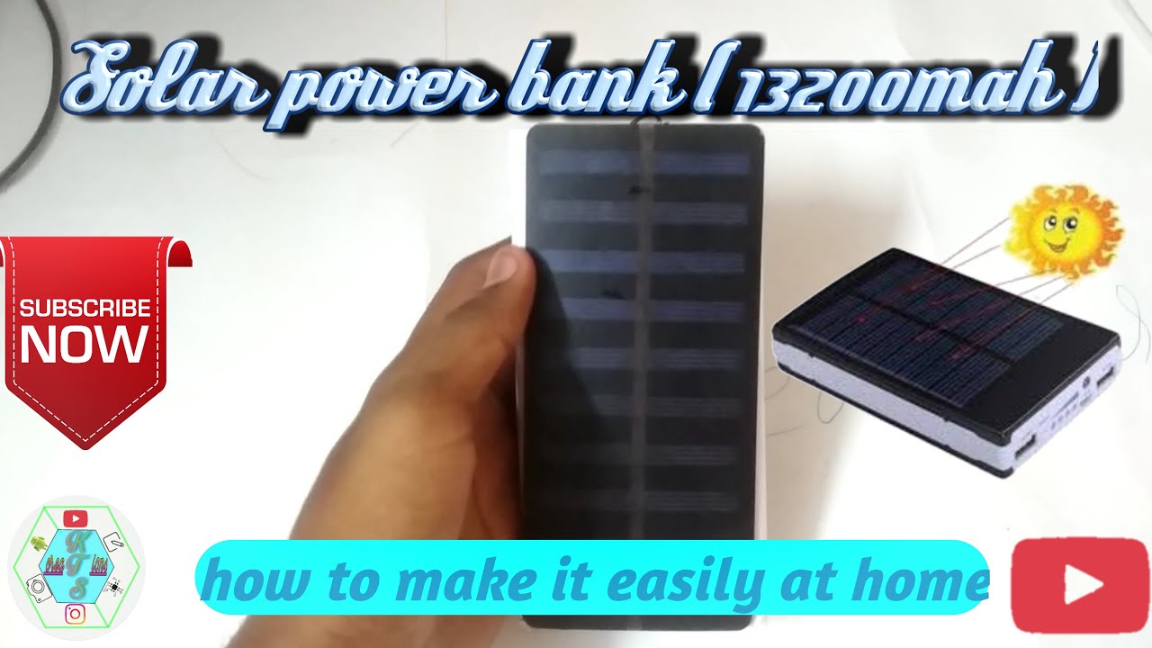 Solar power bank: how to make a solar power bank at home easily in 8min ...