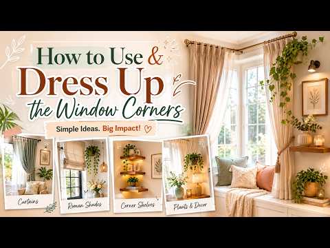 Video: Window Corner Idea I Modern Window Design Ideas | Window Bench Seat Storage Design