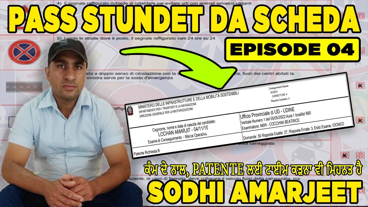 Live Class Student Singh Amarjeet | Scheda Esame Patente B | Episode 04