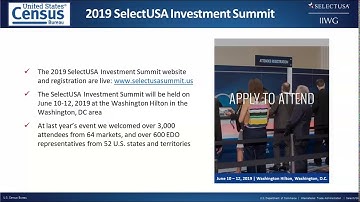 SelectUSA Webinar Series: U.S. Census Bureau