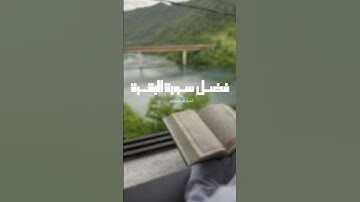فضل #سورة_البقرة #قرآن #quran #الشيخ_بدر_المشاري