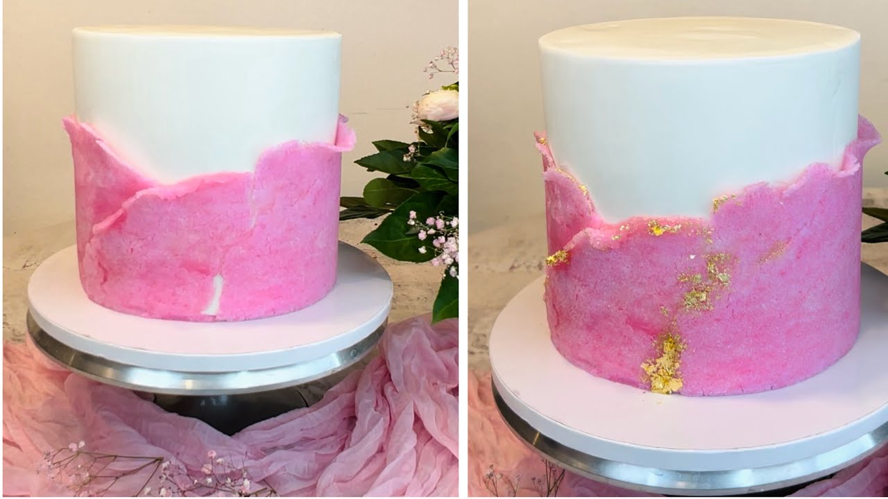 ٣ مكونات فقط 🥰 رقاقة السكر لديكورات كيكة قمة الفخامة 🥰🥰