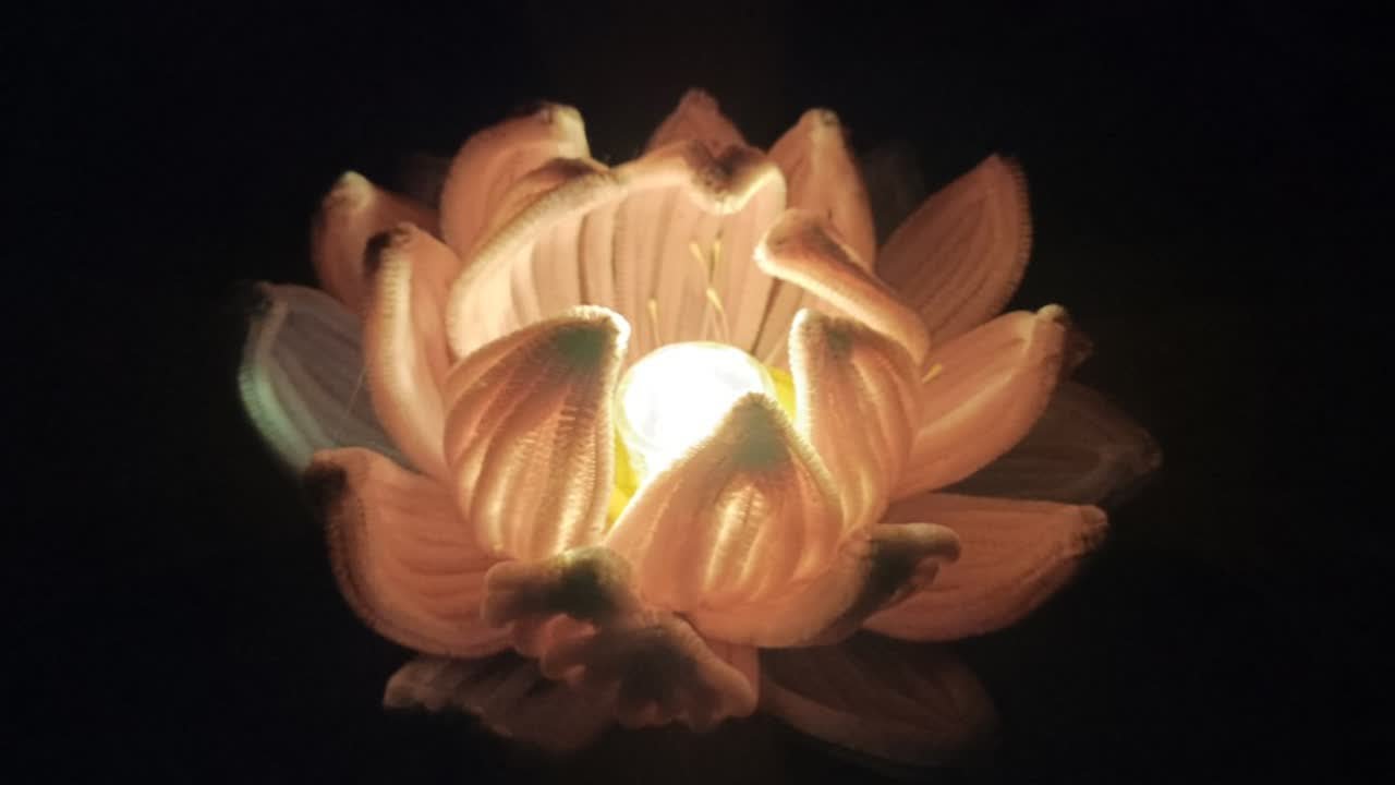 手工小灯笼：用扭扭棒做盏超好看的莲花灯