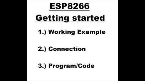 ESP8266 getting started