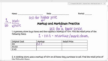 Markup and Markdown Mini Lesson