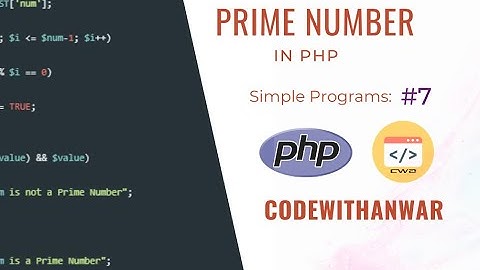 Find out Whether the number is Prime Number or Not using form in PHP | Simple Programs #7