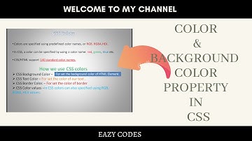 Color Property in CSS || Color & Background color in CSS