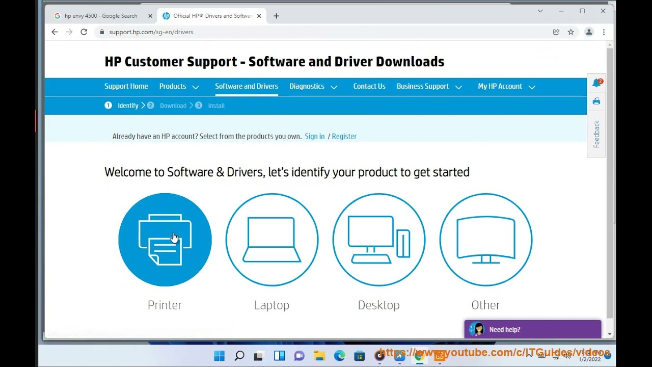 Download HP ENVY 4500 e-All-in-One Printer Drivers on Windows 11/10/8/7 - YouTube