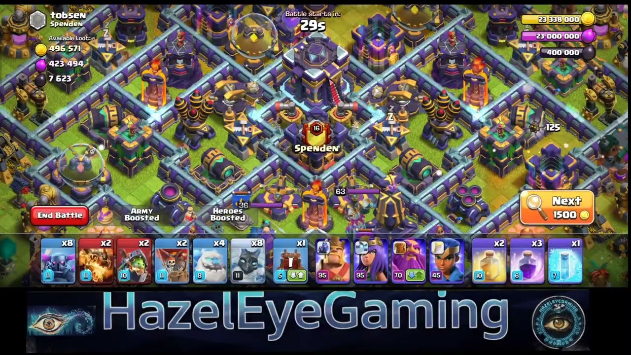 Clash Of Clan Goldpass🥇 Townhall 16 Gameplay 0005 Clan Rush Event Rush for Axe 🪓 1 Hour Gameplay