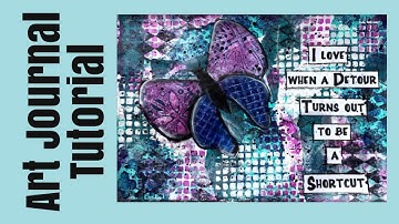 Mixed Media Art Journal Tutorial- Collage for the Background, Collage for the Focal Image