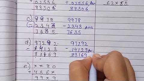 PSEB 5th maths exercise 2.2/ questions 1 solved  chapter Fundamental operations on Numbers