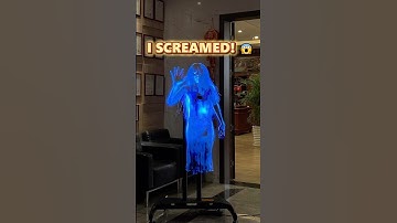 Life-Size 3D Hologram is TERRIFYING! #hologram #hologramfan #halloween #shortsviral  #cooltech #fyp