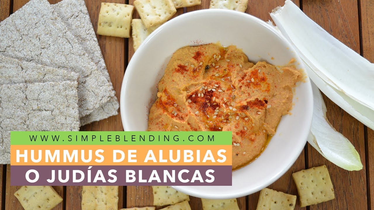 HUMMUS DE ALUBIAS BLANCAS | Cómo hacer hummus sin tahini | Hummus con pimentón