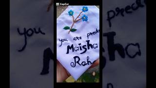 Hand Embroidery #barakahstitch #flowerembroidery #leafembroidery #embroiderylover #youtubeshorts