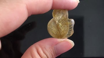 Hồ ly đá thạch anh tóc vàng tự nhiên thiên nhiên - đá quý Hà Nguyễn