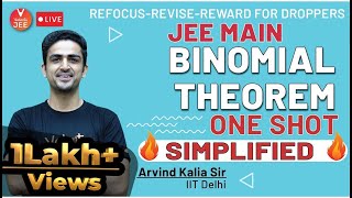 Binomial Theorem | One Shot | Refocus-Revise-Reward | Arvind Kalia Sir | Vedantu