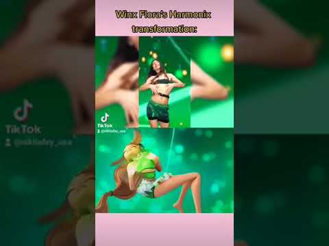 Winx Club Flora's Sirenix transformation parody / Winx Club transformation cosplay