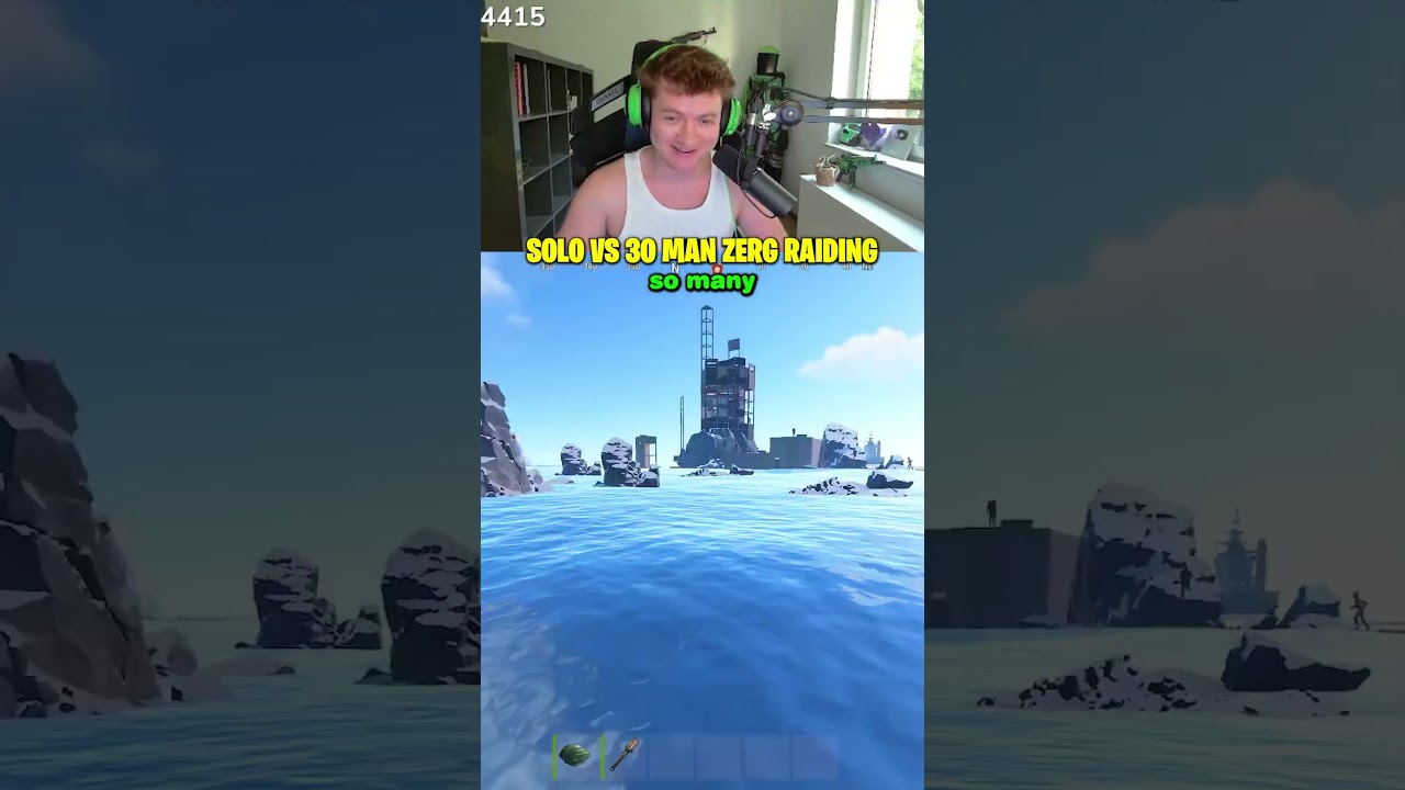 Solo VS 30 Man Zerg Raid 😳😈 #oilrats #rust #shorts