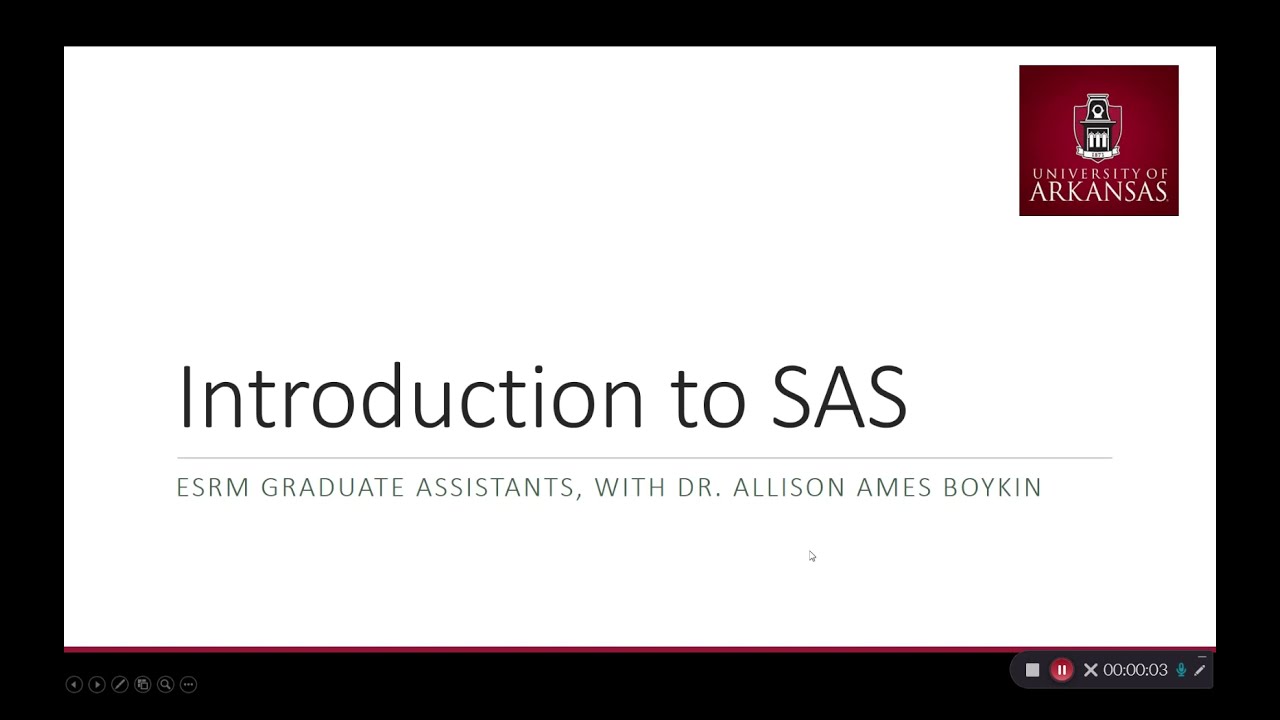 Introduction to SAS for Educational Statistics and Research Methods