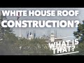What are the construction scaffolds on the White House roof + an unscheduled motorcade drives by.