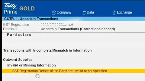 GST Registration Detail of The Party are invalid or Not Specified | SINHA